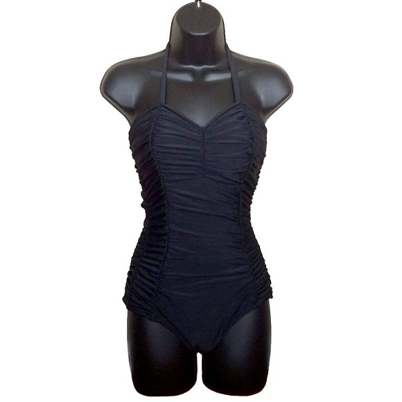Tatyana 1-Piece Swimsuit Ruched Rosie in Black - Picture 3 of 5